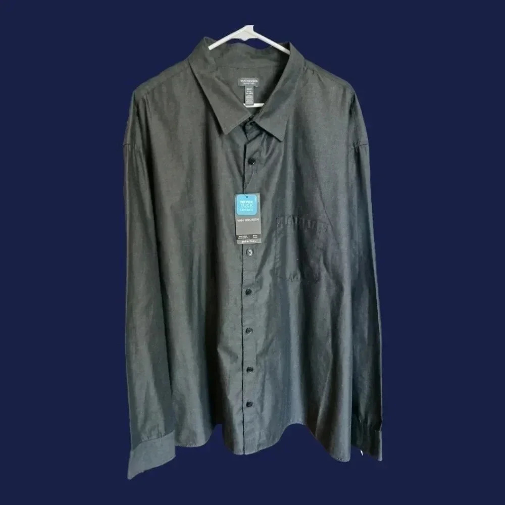 Van heusen dress shirt  big & tall size 3xlt 20-20.5 gray color